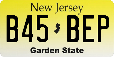 NJ license plate B45BEP