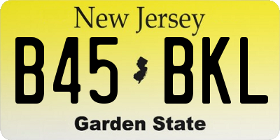 NJ license plate B45BKL
