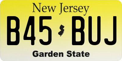 NJ license plate B45BUJ