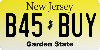 NJ license plate B45BUY