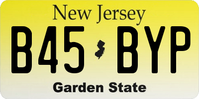 NJ license plate B45BYP