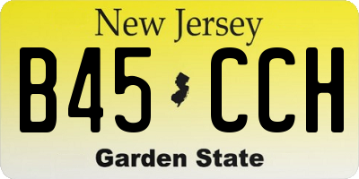 NJ license plate B45CCH
