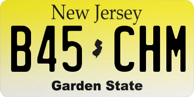 NJ license plate B45CHM
