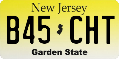NJ license plate B45CHT