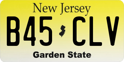 NJ license plate B45CLV