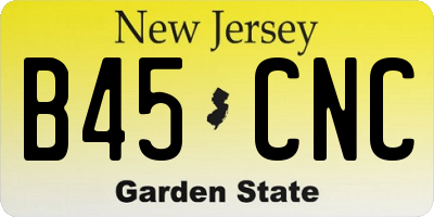 NJ license plate B45CNC