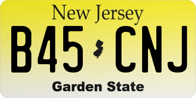 NJ license plate B45CNJ