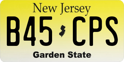 NJ license plate B45CPS