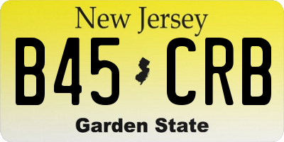 NJ license plate B45CRB