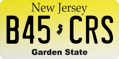NJ license plate B45CRS