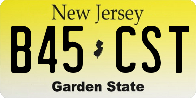 NJ license plate B45CST