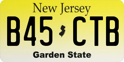 NJ license plate B45CTB