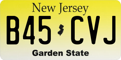 NJ license plate B45CVJ