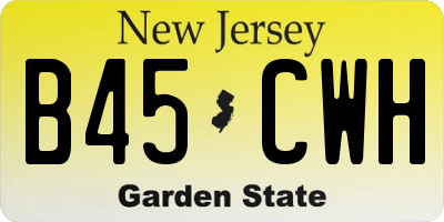 NJ license plate B45CWH