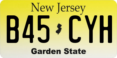 NJ license plate B45CYH