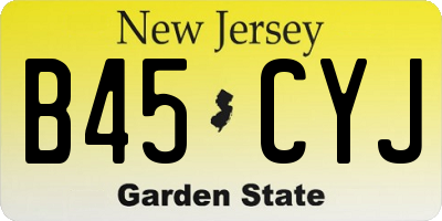 NJ license plate B45CYJ
