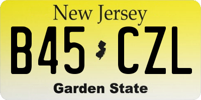 NJ license plate B45CZL