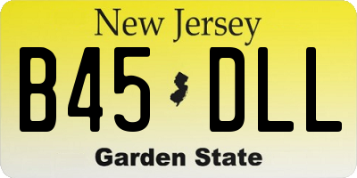 NJ license plate B45DLL