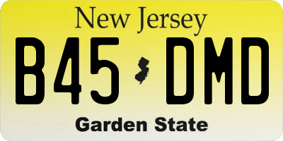 NJ license plate B45DMD