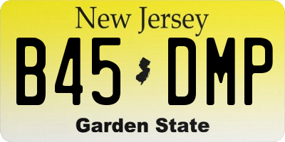 NJ license plate B45DMP