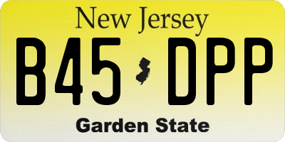 NJ license plate B45DPP