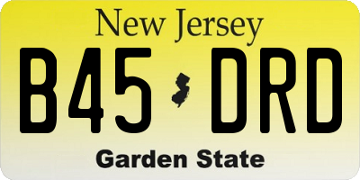 NJ license plate B45DRD