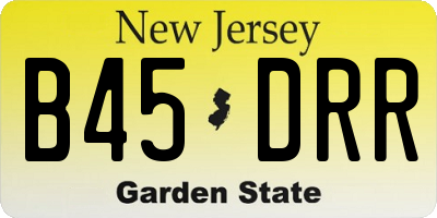 NJ license plate B45DRR
