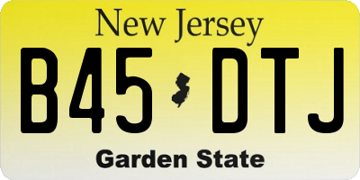 NJ license plate B45DTJ