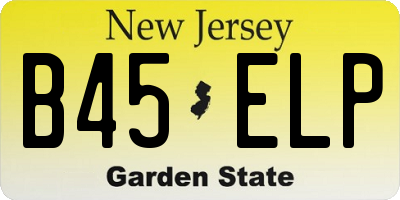 NJ license plate B45ELP
