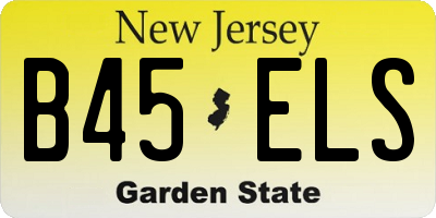 NJ license plate B45ELS