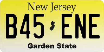 NJ license plate B45ENE