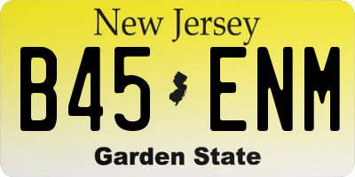 NJ license plate B45ENM