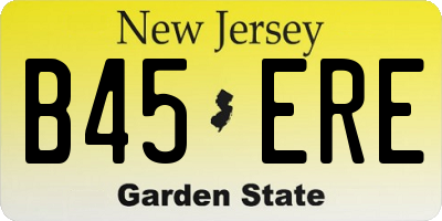 NJ license plate B45ERE