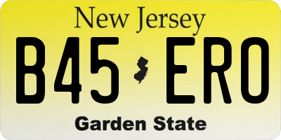 NJ license plate B45ERO