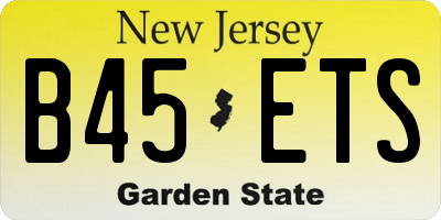 NJ license plate B45ETS