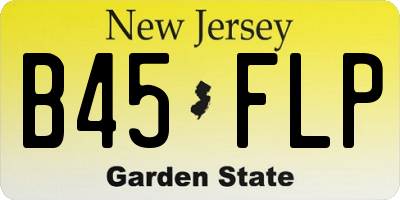NJ license plate B45FLP