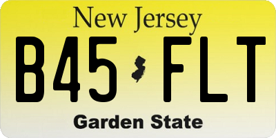 NJ license plate B45FLT