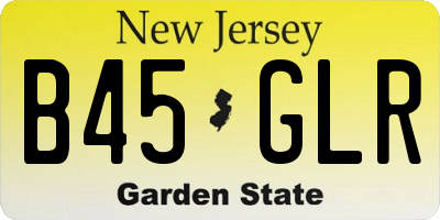 NJ license plate B45GLR