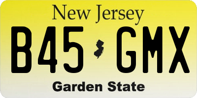 NJ license plate B45GMX