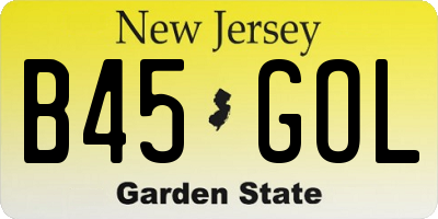 NJ license plate B45GOL