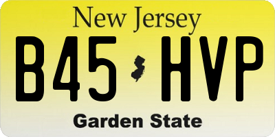 NJ license plate B45HVP