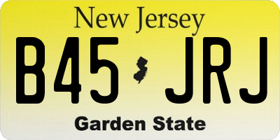 NJ license plate B45JRJ