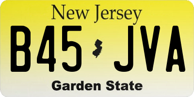 NJ license plate B45JVA
