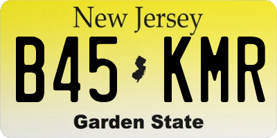 NJ license plate B45KMR