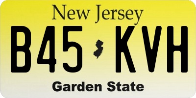 NJ license plate B45KVH