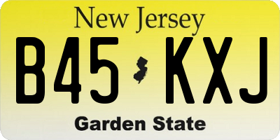 NJ license plate B45KXJ