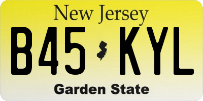 NJ license plate B45KYL