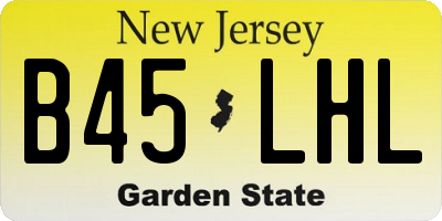 NJ license plate B45LHL