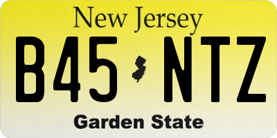 NJ license plate B45NTZ