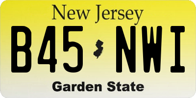 NJ license plate B45NWI